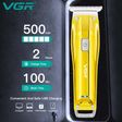 VGR V-955 Rechargeable Corded & Cordless Wet & Dry Trimmer for Hair Clipping, Beard, Moustache & Body Grooming with 3 Length Settings for Men (100min Runtime, LED Indicator, Gold)_4