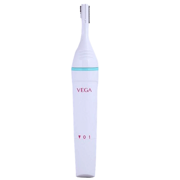 VEGA Silk Touch Cordless Dry Trimmer for Bikini Area, Eyebrows, Chin, Upper Lip & Underarms with 1 Length Settings for Women (45mins Runtime, All-in-one Grooming Solution, White)_1