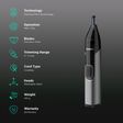 PHILIPS Series 3000 Rechargeable Cordless Wet & Dry Trimmer for Nose, Ear & Eyebrow for Men & Women (PrecisionTrim Technology, Grey)_2