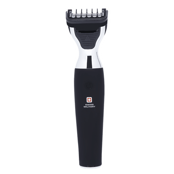 SWISS MILITARY DT-500 Cordless Wet & Dry Trimmer for Beard & Moustache with 20 Length Settings for Men (60mins Runtime, Fast Charging, Black)_1