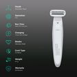 Carlton London Rechargeable Cordless Dry Trimmer for Eyebrows, Chine, Underarms, Upper Lips, Sidelocks & Bikini Area for Women (60mins Runtime, Ergonomic Grip, White)_2