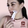 Carlton London Rechargeable Cordless Dry Trimmer for Eyebrows, Chine, Underarms, Upper Lips, Sidelocks & Bikini Area for Women (60mins Runtime, Ergonomic Grip, White)_4