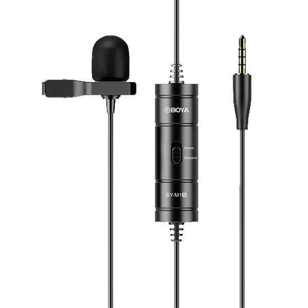 Boya Universal 3.5 Jack Wired Microphone with Low Handling Noise (Black)_1