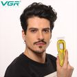 VGR V-919 Rechargeable Cordless Wet & Dry Trimmer for Hair Clipping, Beard, Moustache, Body Grooming & Intimate Areas with 3 Length Settings for Men (100min Runtime, Indicator Light, Gold)_4