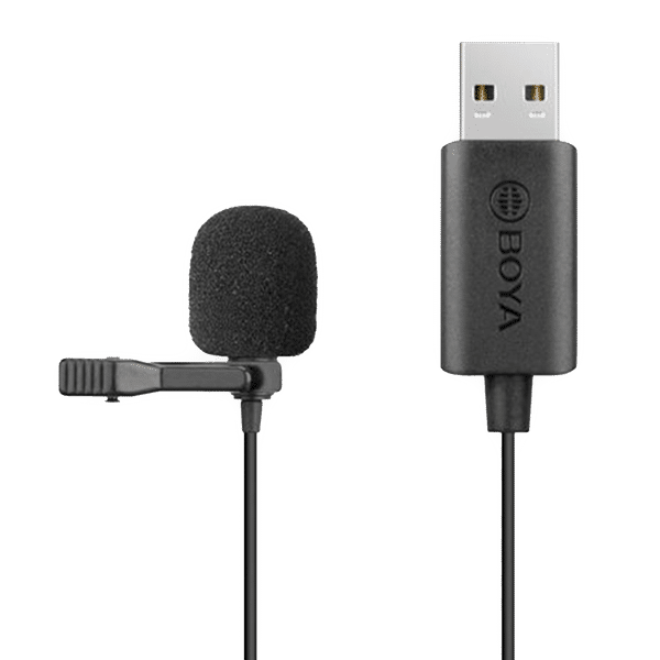 Boya USB Wired Microphone with Clip on Mic (Black)_1