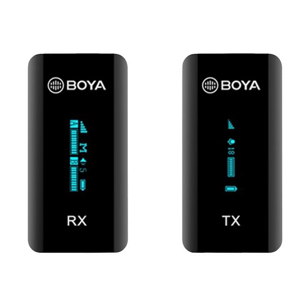 Boya Type C & 3.5 Jack Wireless Microphone with 2.4GHz Transmission Technology (Black)_1