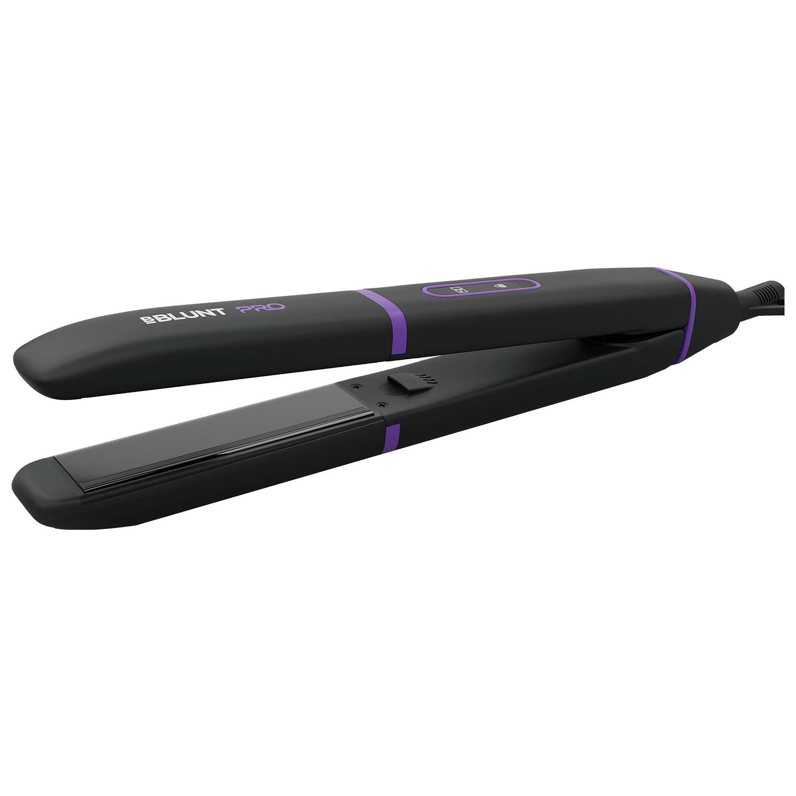 Bblunt Pro Hair Straightener with Ionic Technology (Titanium Plates, Black & Purple)