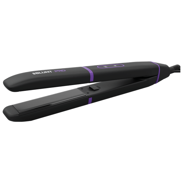 Bblunt Pro Hair Straightener with Ionic Technology (Titanium Plates, Black & Purple)_1
