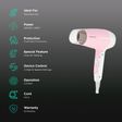 ambrane AHD-21 Hair Dryer with 2 Heat Settings & Cool Air Function (Overheat Protection, Pink)_2