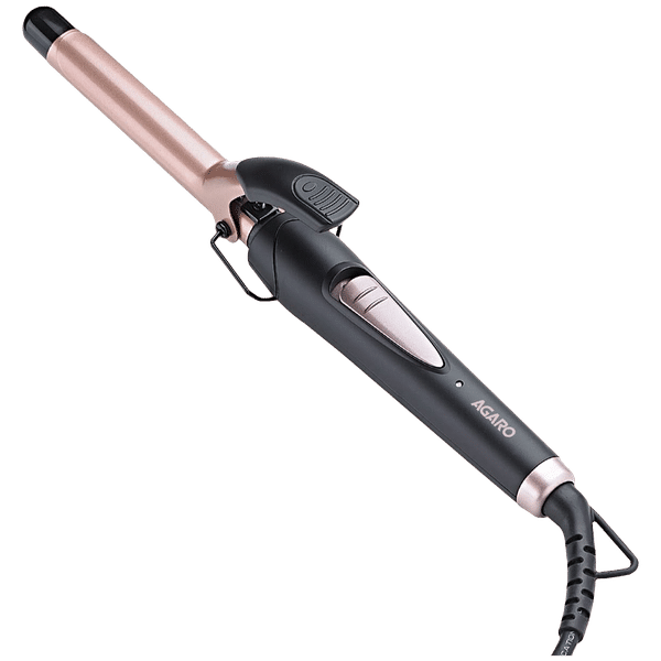 AGARO HC6001 Hair Styler with Tourmaline Infused Ceramic Plates (Cool Touch Tip, Black & Rose Gold)_1