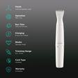 AGARO 2107 Rechargeable Cordless Wet & Dry Trimmer for Intimate Areas, Nose, Ear & Eyebrow with 2 Length Settings for Women (60min Runtime, IPX4 Water Resistant, White)_2