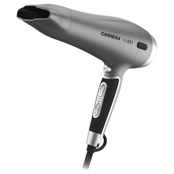 CARRERA Professional Hair Dryer with 3 Heat Settings & Cool Shot (Ionic Technology, Grey)_1