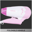 VEGA Insta Glam Hair Dryer with 2 Heat Settings (Overheat Protection, White & Pink)_3