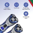 Groomiist Gold Series 2-in-1 Rechargeable Corded & Cordless Shaver for Beard & Moustache for Men (45min Runtime, Japanese Blades Technology, Blue & Silver)_4