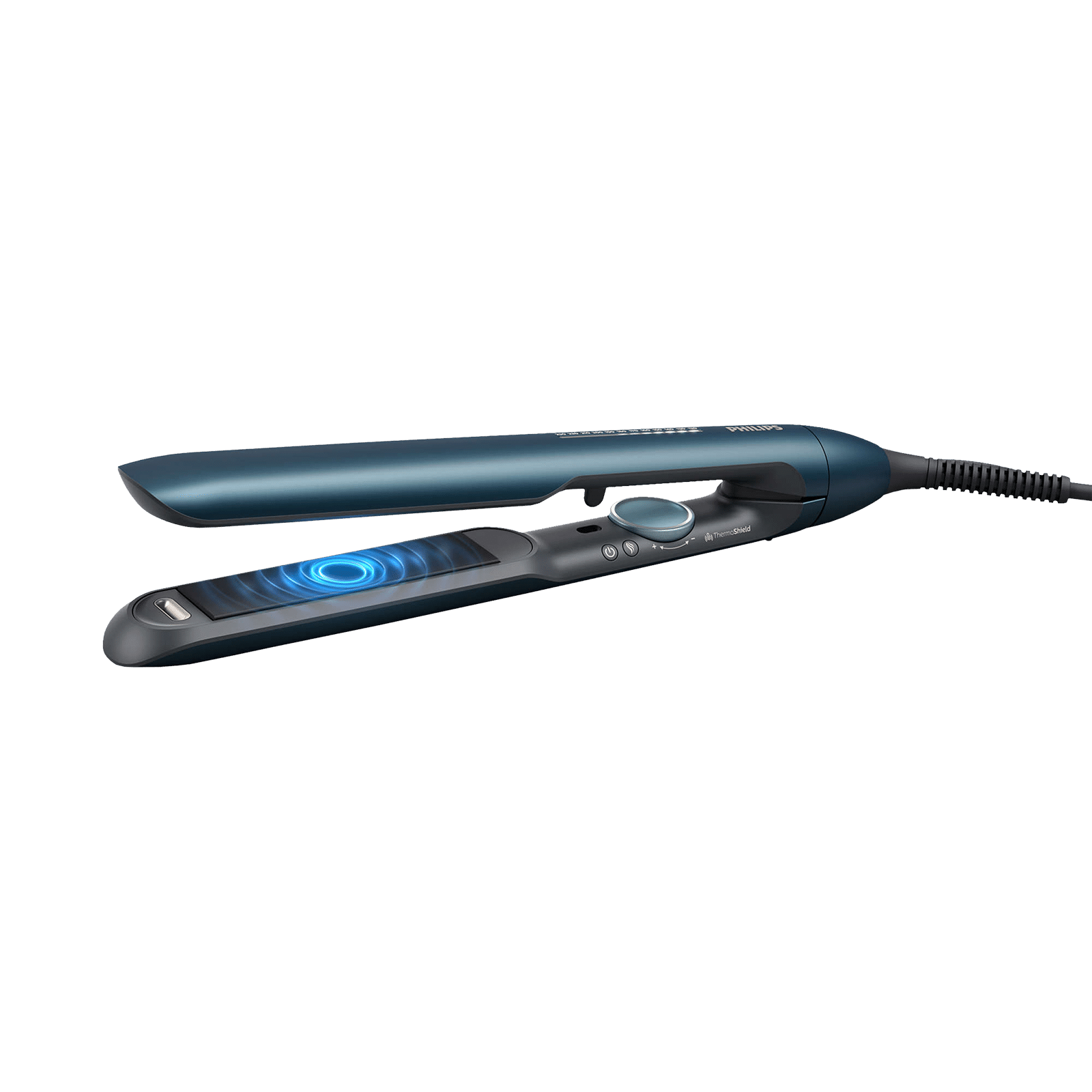 PHILIPS 7000 Series Hair Straightener with ThermoShield Technology (Ceramic Plates, Teal Metallic)