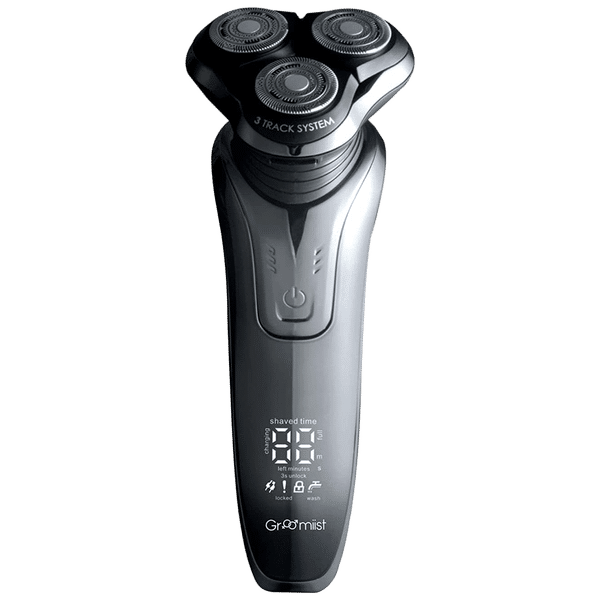 Groomiist Platinum Series 6-in-1 Rechargeable Corded & Cordless Grooming Kit for Face, Nose, Beard & Moustache for Men (60min Runtime, LCD Digital Display, Black)_1