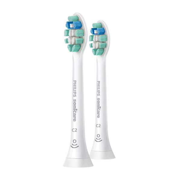 PHILIPS Sonicare C2 Electric Toothbrush with 2 Replacement Brush head for Adults (Sonic Technology, White)_1
