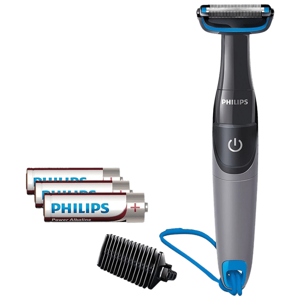 PHILIPS Series 1000 Cordless Wet & Dry Trimmer for Body & Intimate Areas with 2 Length Settings for Men (2months Runtime, Skin Protection System, Grey)_1
