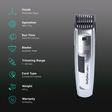 BaByliss E827E Rechargeable Corded & Cordless Wet & Dry Trimmer for Beard & Moustache with 20 Length Settings for Men (60mins Runtime, Grooved Wheel Settings, Silver)_2