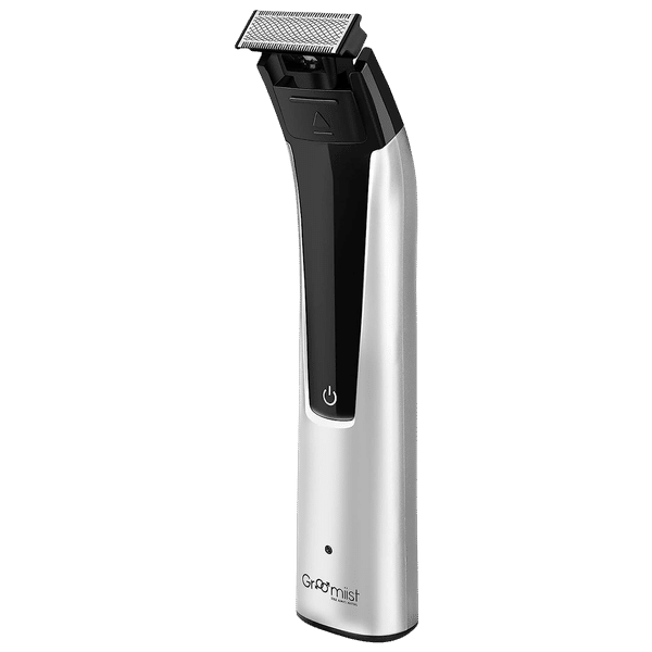 Groomiist Copper Series Rechargeable Corded & Cordless Wet & Dry Trimmer for Hair Clipping, Beard & Moustache for Men (90min Runtime, IPX6 Waterproof, Silver & Black)_1