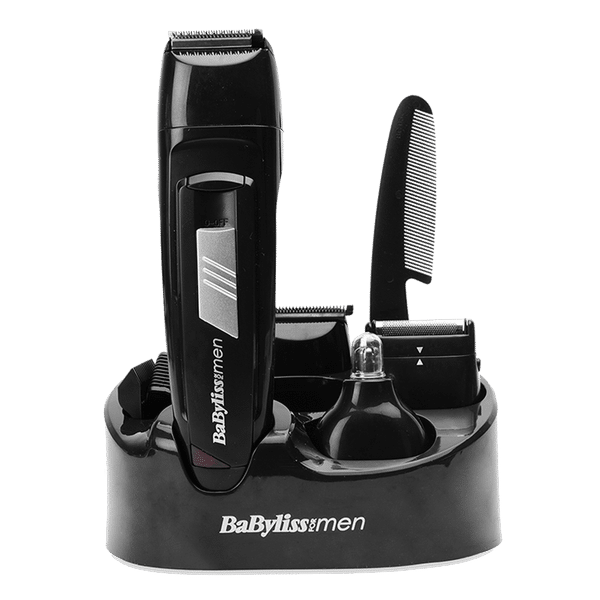BaByliss E824E Rechargeable Cordless Grooming Kit for Hair, Beard & Body for Men (30min Runtime, 3D Electrochemical Sharpening Blades, Black)_1