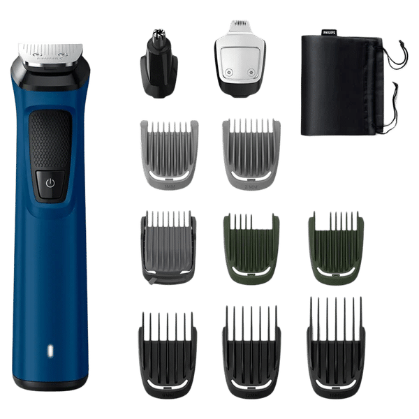 PHILIPS Series 7000 12-in-1 Rechargeable Cordless Grooming Kit for Face, Hair & Body for Men (90min Runtime, DualCut Technology, Blue)_1