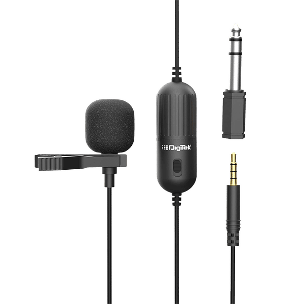 DigiTek DM-01 3.5 Jack Wired Microphone with Low Handling Noise (Black)_1