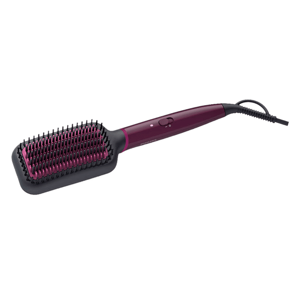 PHILIPS 5000 Hair Straightening Brush with Thermo Protect Technology (Ceramic Bristles, Dark Wine)_1