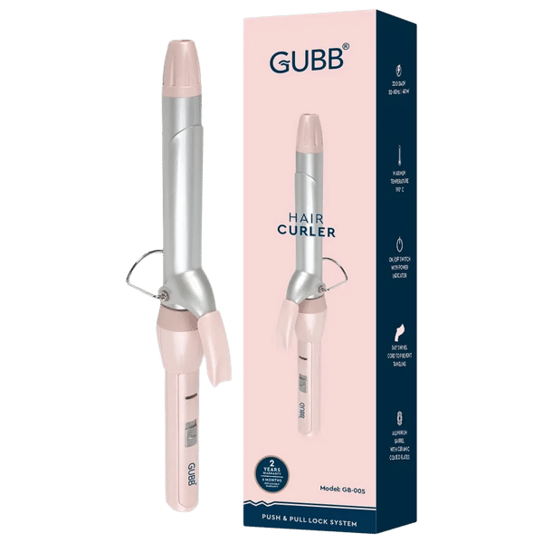 GUBB GB 005 Hair Styler with Anti Frizz Technology (Heat Damage Control, Pink)_1