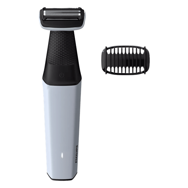 PHILIPS Series 3000 Rechargeable Cordless Body Groomer for Face & Body for Men (40min Runtime, Showerproof, White)_1