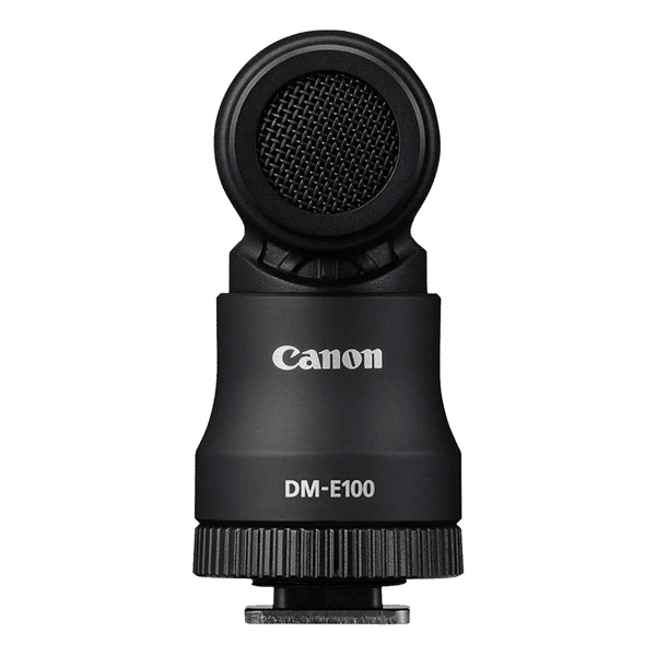 Canon DM-E100 3.5 Jack Wired Microphone with Crystal Clear Audio (Black)_1