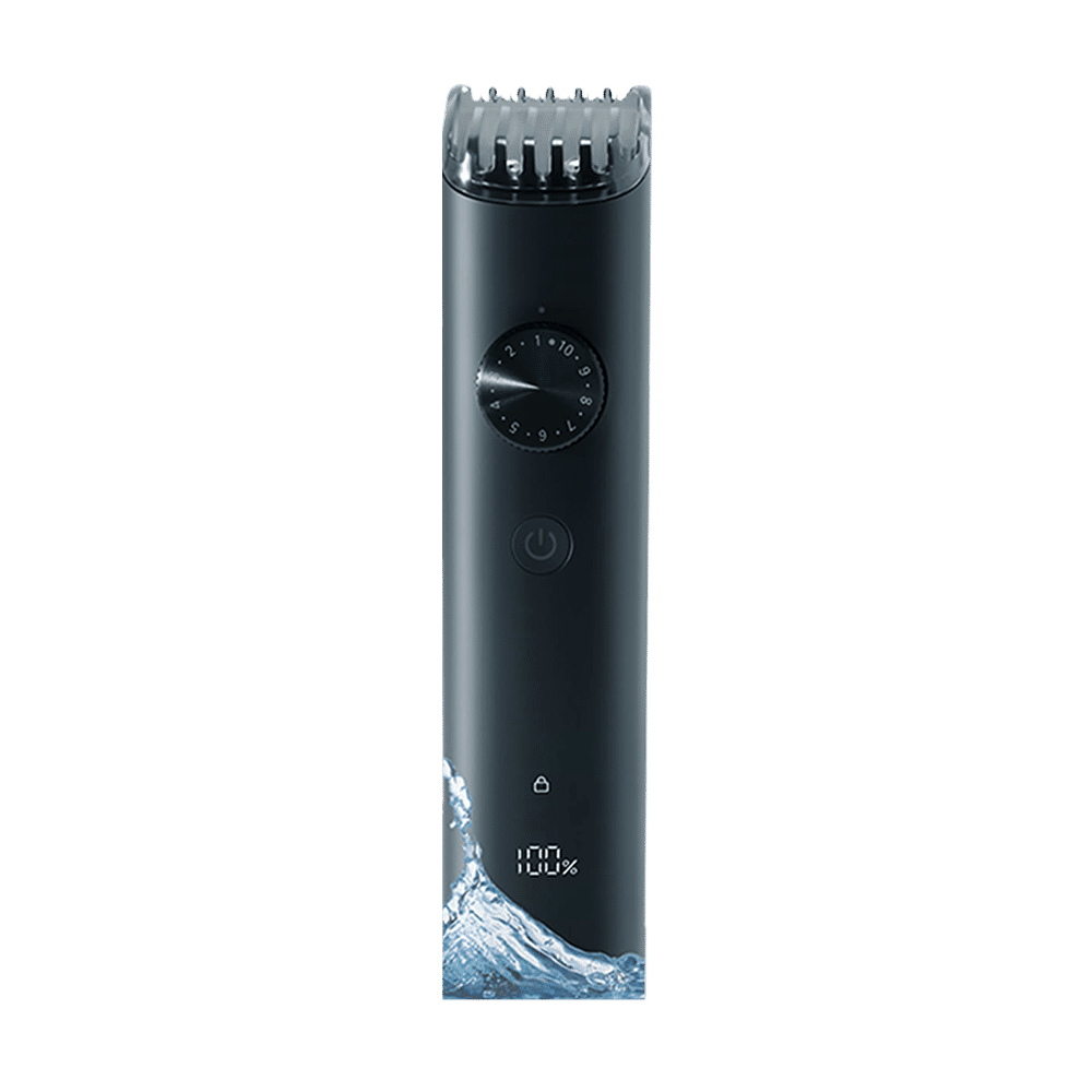 Xiaomi 2 Rechargeable Corded & Cordless Dry Trimmer for Beard & Moustache with 40 Length Settings for Men (90mins Runtime, IPX7 Waterproof, Black)