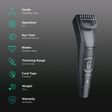 Lifelong Alpha Rechargeable Cordless Dry Trimmer for Beard & Moustache with 20 Length Settings for Men (45min Runtime, Washable Blades, Black)_2