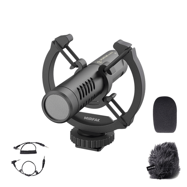 MIRFAK N2 3.5 Jack Wired Microphone with Cardioid Sound (Black)_1