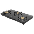 FABER Spark 3 Burner Manual Gas Stove (Knob Controlled, Black)_1
