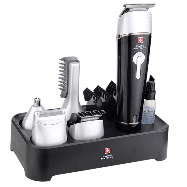 SWISS MILITARY SHV5ACC Grooming Accessories Kit for SHV-5 (Pack of 11, All-in-One Head, Silver)_1