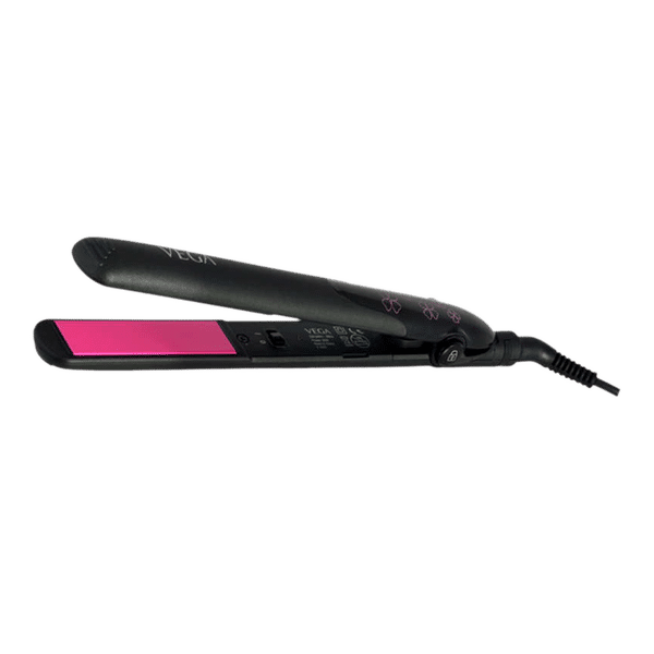 VEGA Adore Hair Straightener with Easy Lock System (Ceramic Plates, Black & Pink)_1