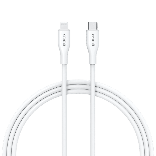 Buy Apple Type C to Lightning 3.3 Feet (1M) Cable (Sync and Charge, White)  Online - Croma