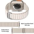 Muvtech Ace Loop Nylon Strap for Apple iWatch (42mm / 44mm / 45mm / 49mm) (White)_4