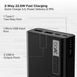 boAt Energyshroom PB400 20000 mAh 22.5W Fast Charging Power Bank (2 Type A, 1 Micro-USB and 1 Type C Port, Sleek Aluminium Casing, Carbon Black)_2