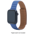 Croma Magnetic Strap for Apple iWatch (42mm / 44mm / 45mm) (Apple Compatible, Blue and Tan)_3