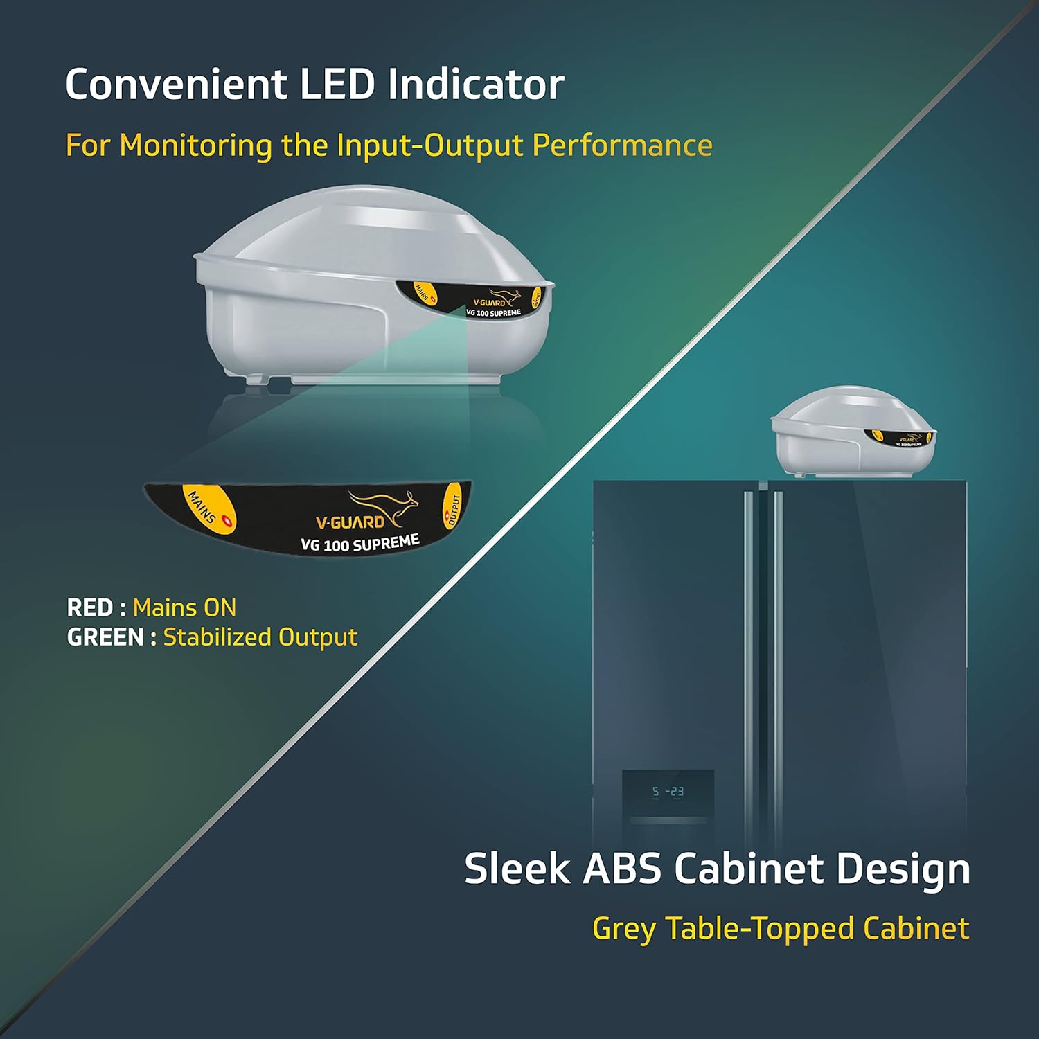 Buy VGUARD 4 Amps Voltage Stabilizer For Up to 600 Litres Refrigerator