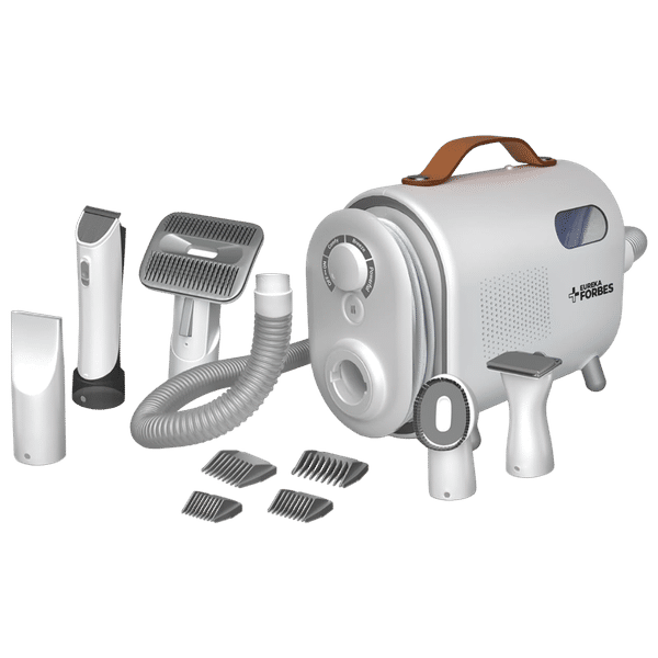EUREKA FORBES Buddy Corded Pet Grooming Kit with 5 Accessories (Adjustable Suction, White)_1