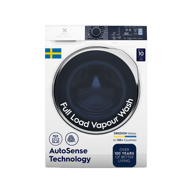 Electrolux 9 Kg/6 Kg Fully Automatic Front Load Washer Dryer Combo (UltimateCare 500, EWW9024P5WB, SensiCare System, White)_1