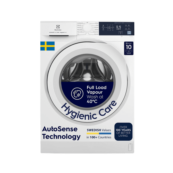 Electrolux 9 kg 5 Star Fully Automatic Front Load Washing Machine (UltimateCare 300, EWF9024D3WB, HygienicCare, White)_1