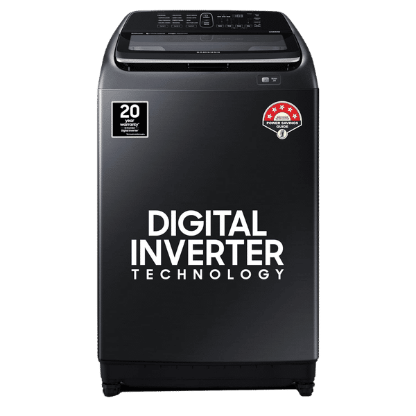 SAMSUNG 16 kg 5 Star Inverter Fully Automatic Top Load Washing Machine (WA16N6781CV/TL, Magic Filter, Black)_1