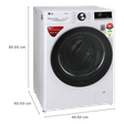 LG 6.5 kg 5 Star Inverter Fully Automatic Front Load Washing Machine (FHV1265ZFW.ABWQEIL, Wi-Fi Support, White)_3