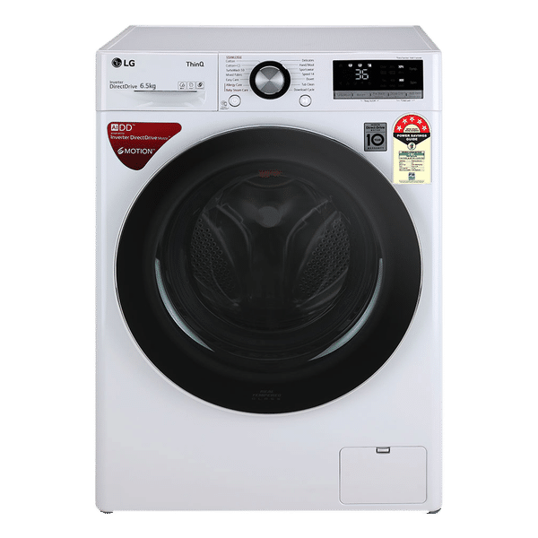 LG 6.5 kg 5 Star Inverter Fully Automatic Front Load Washing Machine (FHV1265ZFW.ABWQEIL, Wi-Fi Support, White)_1