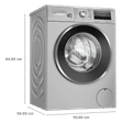 BOSCH 9/6 kg 5 Star Inverter Fully Automatic Front Load Washer Dryer (Series 4, WNA14408IN, Anti-Vibration Side Panel, Silver)_3