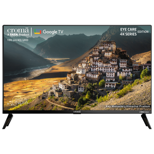 Croma 43UGC024601 109 cm (43 inch) 4K Ultra HD LED Google TV with Bezel Less Display (2023 model)_1